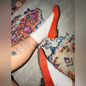 ANTONIO MELANI Vibrant Orange Flats